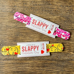 CUSTOM Slappy Valentine’s Day Slap Bracelet Printable Kid’s Exchange Card Digital Download with Name (Personalized)