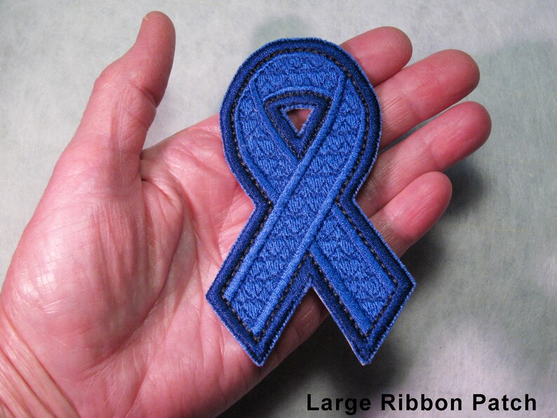 Blue Ribbon Patch in Two Sizes - Embroidered Iron-on, Sew-on Patch ...