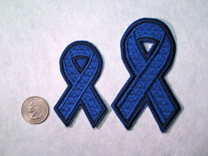 Blue Ribbon Patch in Two Sizes - Embroidered Iron-on, Sew-on Patch ...
