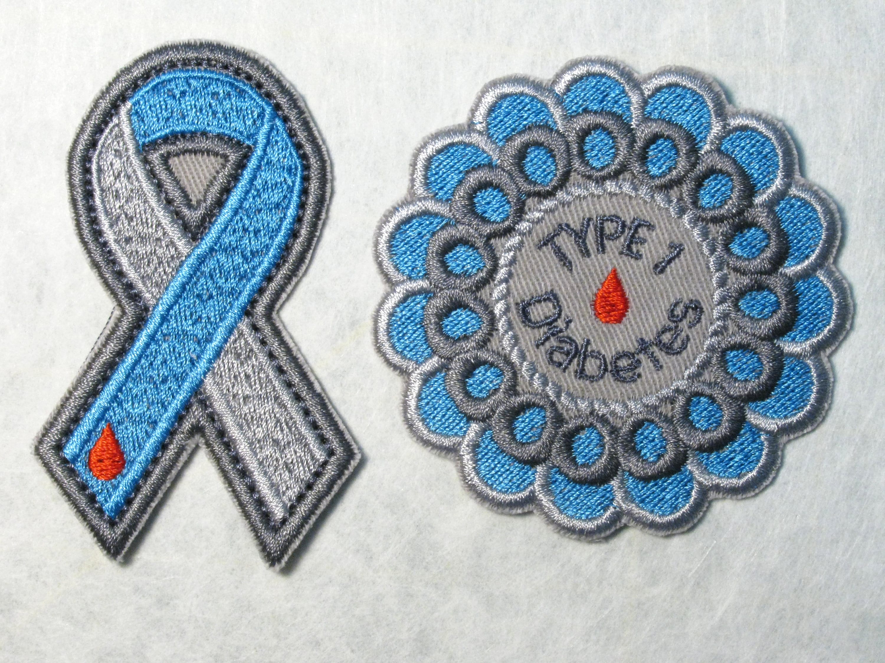 Diabetic Type 1 Medical Alert Symbol Embroidered Patch Badge (A)