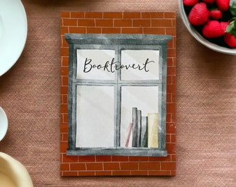 Wall Art "Booktrovert" for book lover, mini wall decor