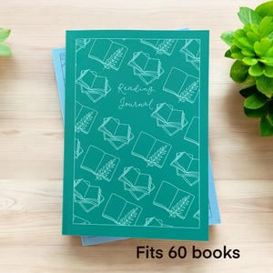 Diario di lettura, diario dei proiettili del libro verde acqua turchese, pianificatore di libri, taccuino di registro di lettura