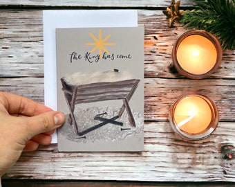 Christian Christmas card pack - the King has come - from Bethlehem to Calvary