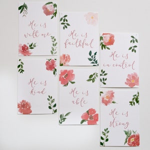 6er Set Glaube Postkarten - Christliche Karten - Christliche Geschenke - Christliche Affirmation ""This I know"" Mini Drucke für Faith Decor."