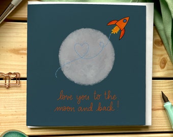 I love you to the moon and back card