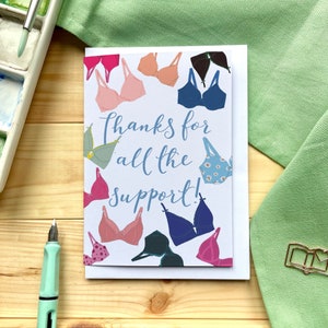Merci pour tout le soutien-gorge, la carte de remerciement et la carte de fête des mères. Les bons amis sont comme les soutiens-gorge. Carte de remerciement effrontée drôle femmes