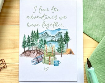 I love the adventures we have together card