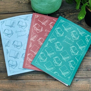 Diario di lettura fino a 60 libri, bullet journal annuale per libri, pagine di revisione, pianificatore di libri, quaderno di lettura, materiale scolastico universitario