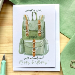 Une autre année remplie d'aventures, carte d'anniversaire