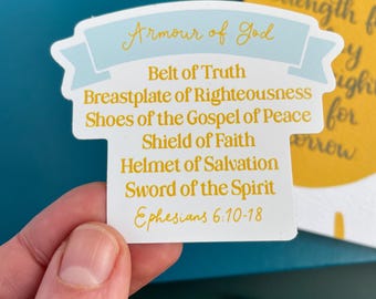 Armour of God Christian Vinyl Sticker