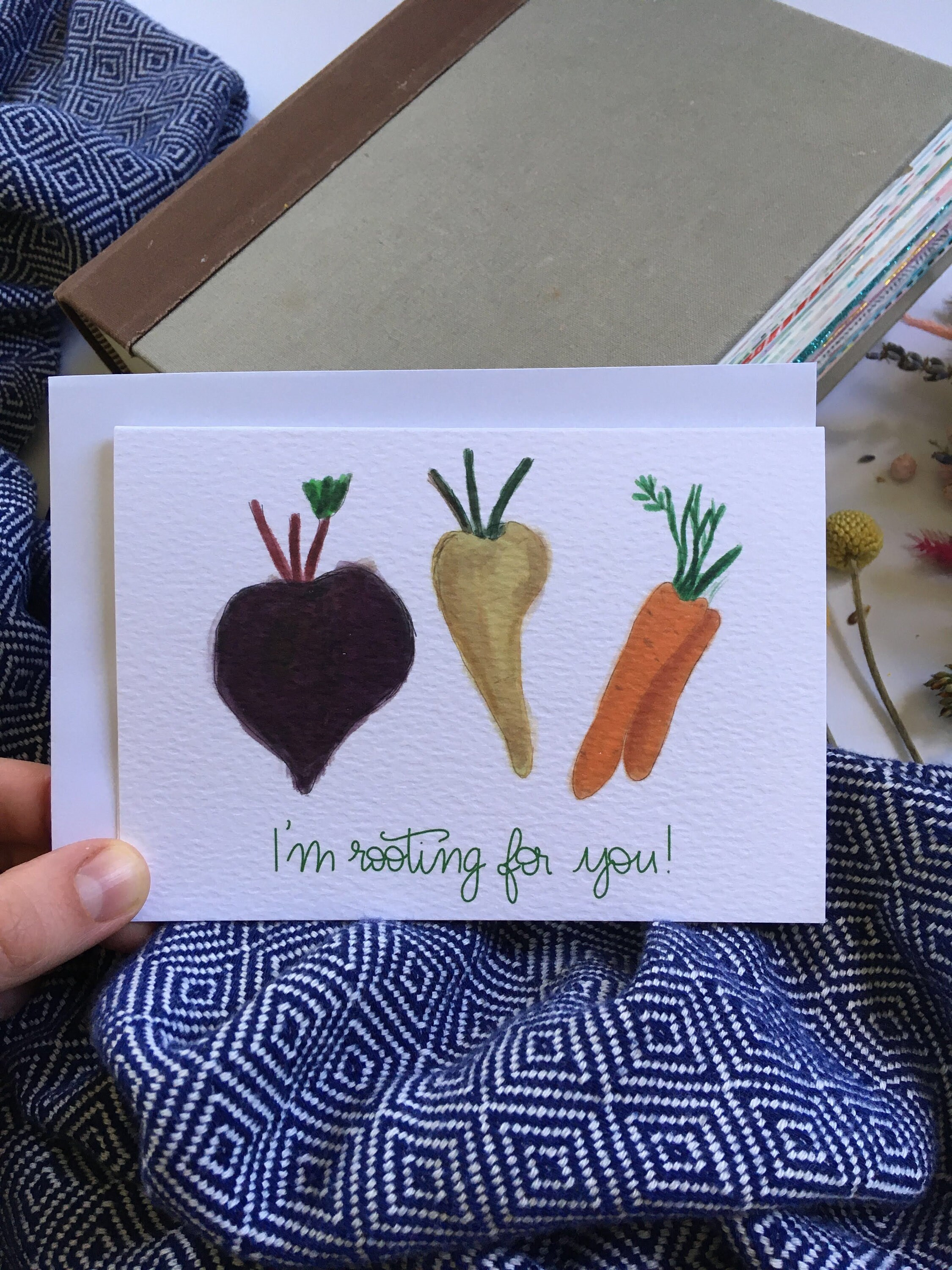 Im Rooting for You A6 Root Vegetables Gardening Veggie Pun Etsy UK