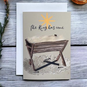Paquet de cartes de Noël chrétiennes - le roi est venu - de Bethléem au Calvaire