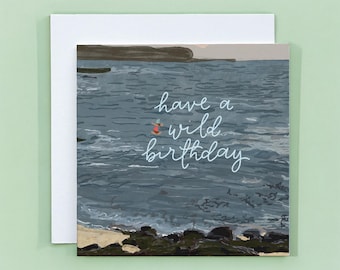 Cold Water Swimming Birthday Card - Have a Wild Birthday