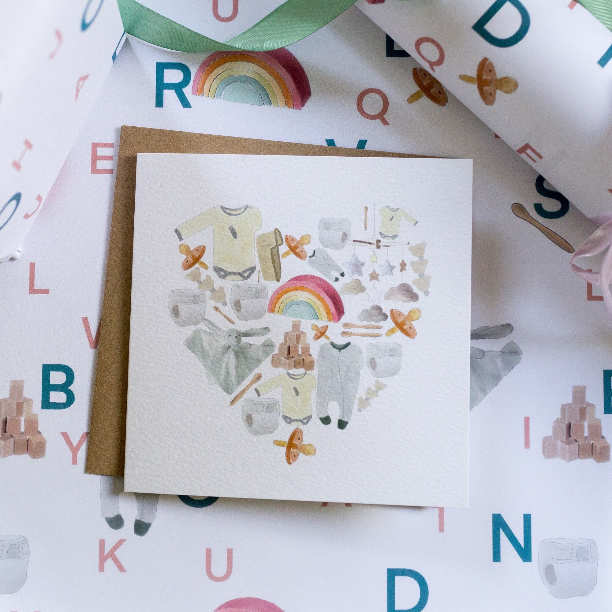 Newborn baby wrapping paper Etsy