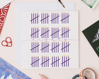 80th Birthday Card: Fun Milestone Tally Candle Design