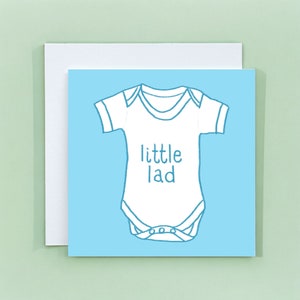 Carte de naissance Little Lad, carte écossaise pour nouveau-né garçon
