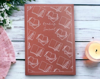 Reading Journal for Book Lovers, Pink Reading Log Notebook for Bibliophiles, Bookworm's Essential Planner and Tracker