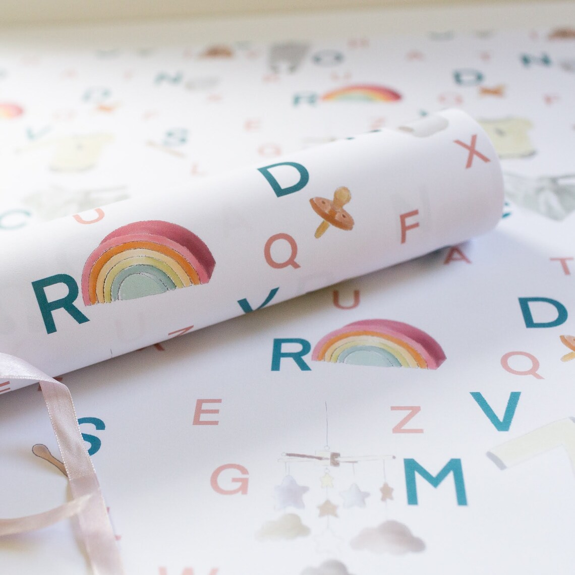 Newborn Baby Rainbow Baby Wrapping Paper Gift Wrap With Etsy UK