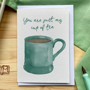 Eres mi taza de té, tarjeta romántica para el día de San Valentín