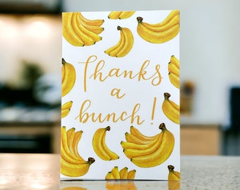Thanks a bunch thank you banana card