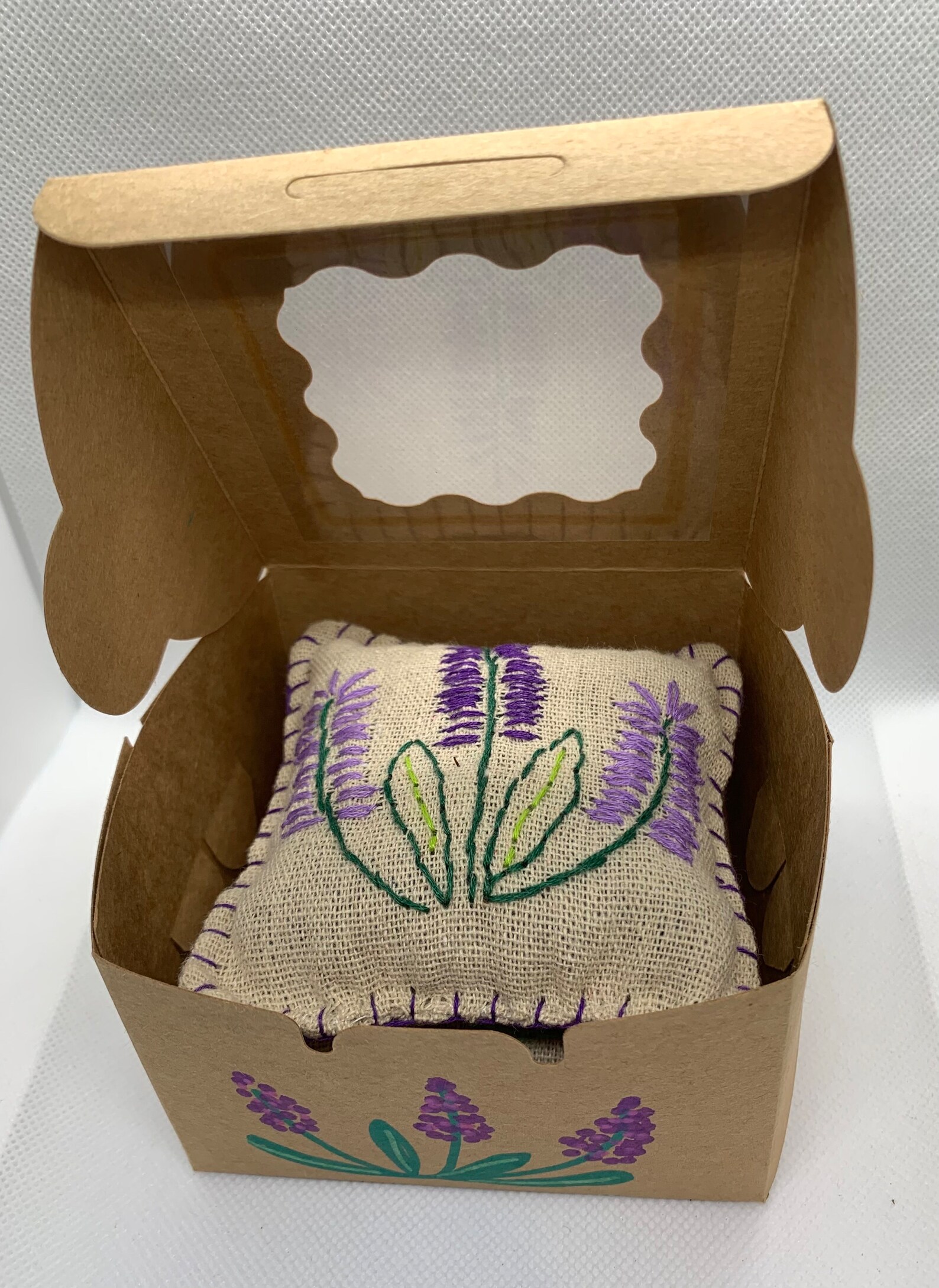 Lavender Sachet Set of Two Handmade and Hand Embroidered Lavender ...