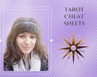 Tarot Cheat Sheets, Learn the Tarot, Tarot Reading Cheat Sheet by Sarah Z Lorraine aka  Zelda Barrons Instant Delivery