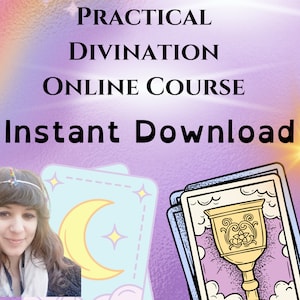 Curso de Tarot en línea, Adivinación práctica, Aprende a leer cartas del Tarot, Cartas de Oráculo, Usa un péndulo y más con el curso en línea de Sarah Zelda