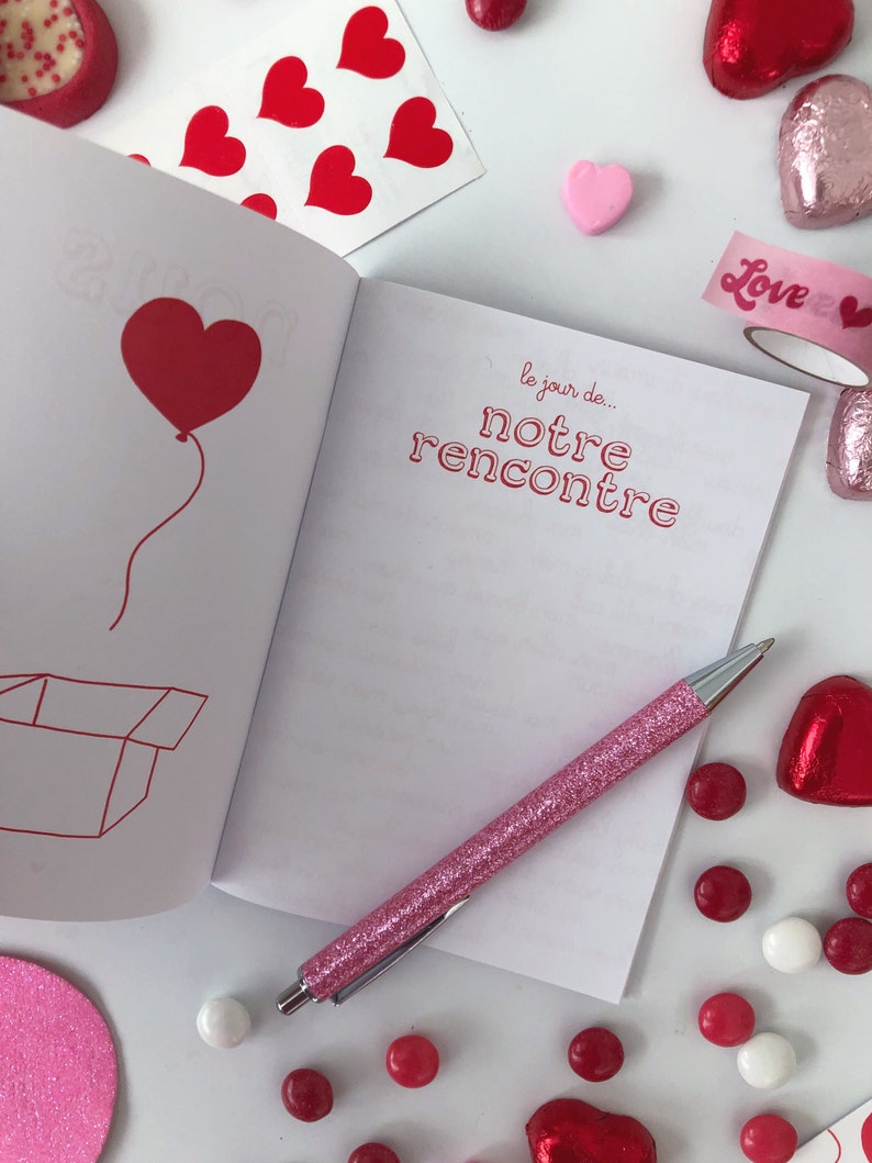 Cahier d'amour à remplir et à offrir cadeau idéal pour la saint Valentin image 2