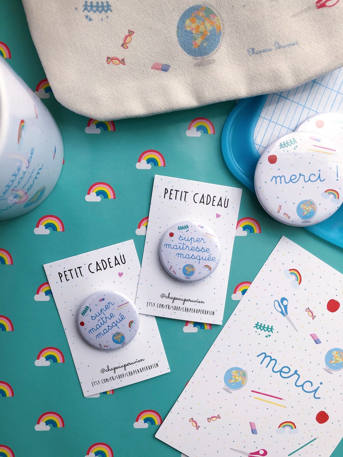 PRÉ COMMANDE Badge maîtresse maître cadeau idéal pour la fin image 0