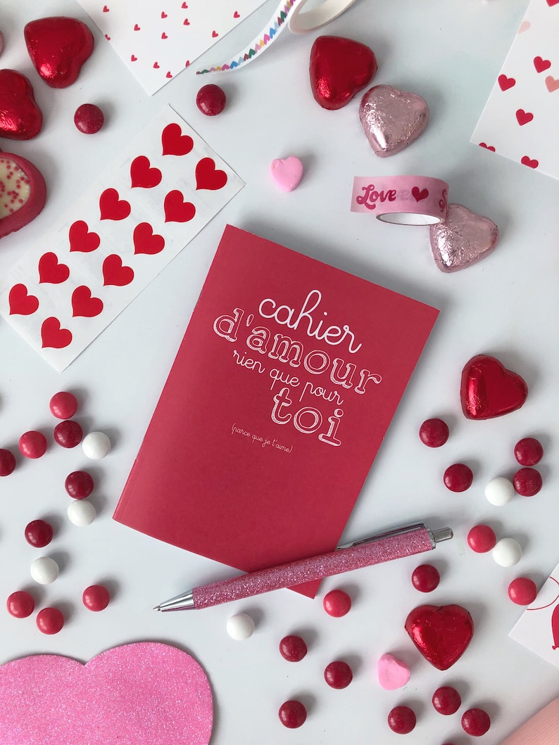 Cahier d'amour à remplir et à offrir cadeau idéal pour la saint Valentin image 1