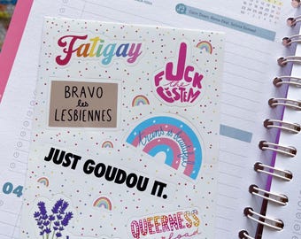 Autocollants queer lesbiens cadeau idéal