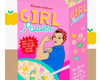 Affiche tirage illustration A4 ou 30 x 40 Girl Power