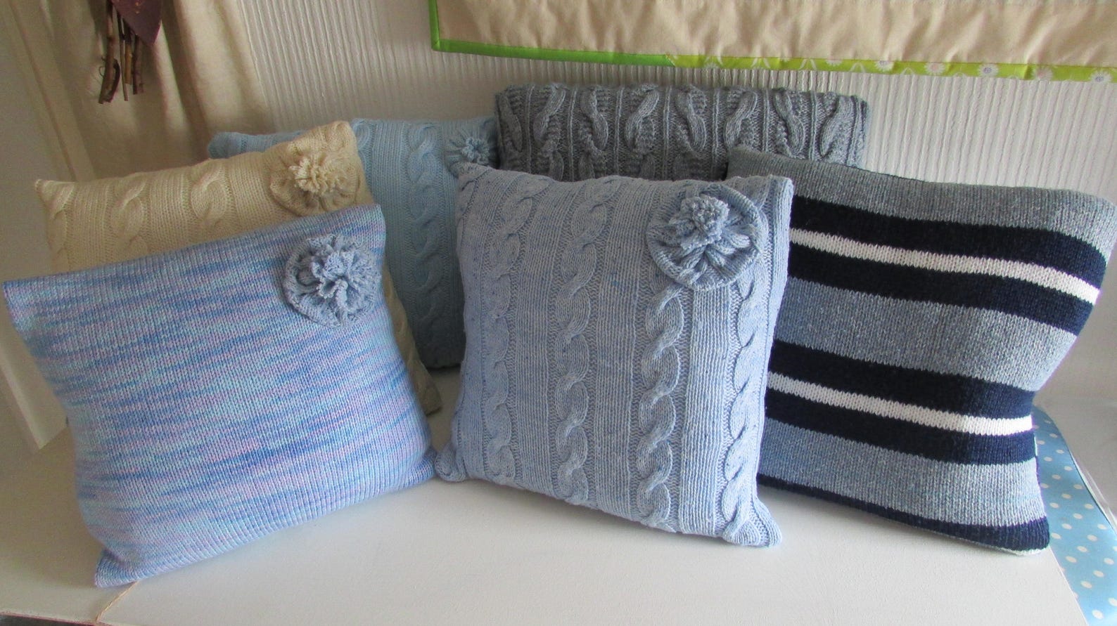 Bespoke memory cushions made from a loved ones jumper or other Etsy