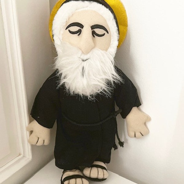 St Charbel Plush Doll, Toy, Prayer Doll, Monk, Holy, Religious, Stuffed Toy, Gift Ideas, Saint Plush Doll, Child Toys, keepsake, Sleep Bear
