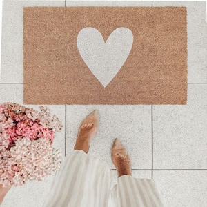 Coconut doormat heart