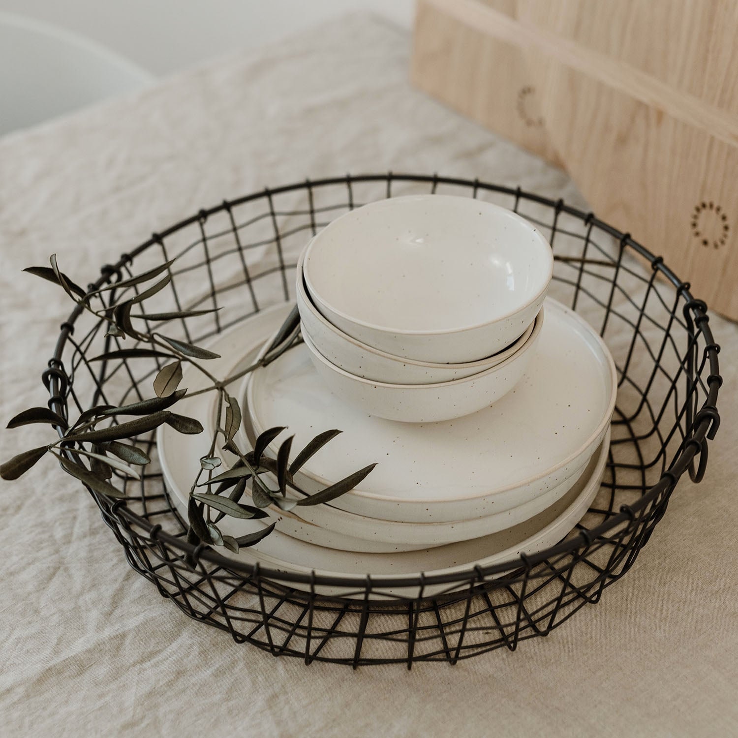 wire basket round 38 cm
