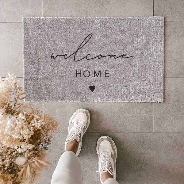 Washable doormat Welcome home 75 x 45 cm