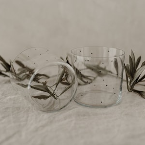 Drinking glass in 2 points black