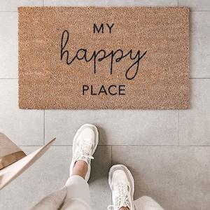 Coconut doormat Happy Place