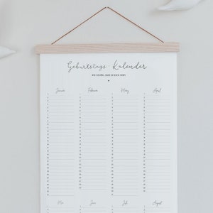 birthday calendar