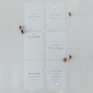 Conjunto de cartões com ditados de Natal, conjunto de 6