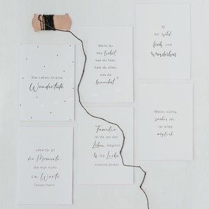 Card set sayings set of 6