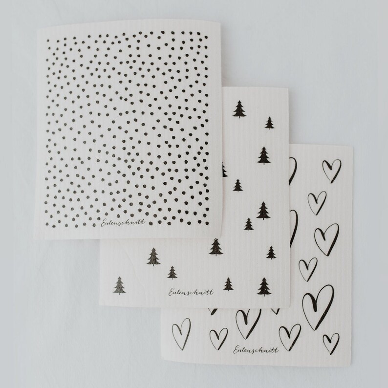 Sponge cloths dots set of 3 image 7