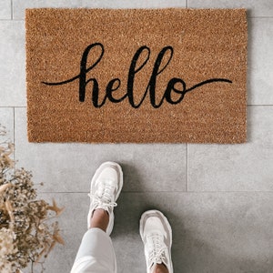 Coconut Doormat Hello