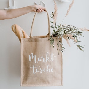 Jute shopper market bag
