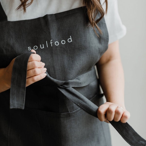 Apron Soulfood made of linen