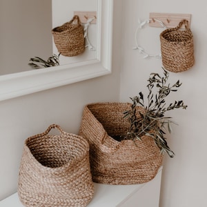 Grand panier de rangement en jute image 10