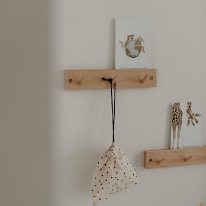 Hook rail with card holder 25 cm