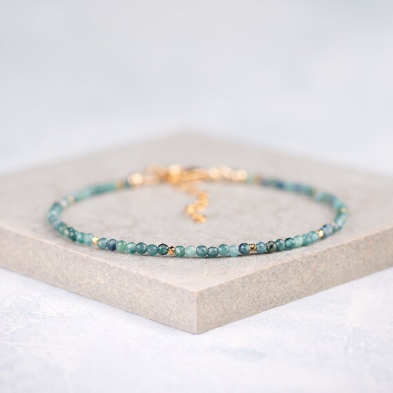 Buy Blue Tourmaline Gold Bracelet Indicolite Tourmaline Bracelet Tourmaline  Beaded Skinny Bracelet Blue Shaded Tourmaline Bracelet Online in India -  Etsy