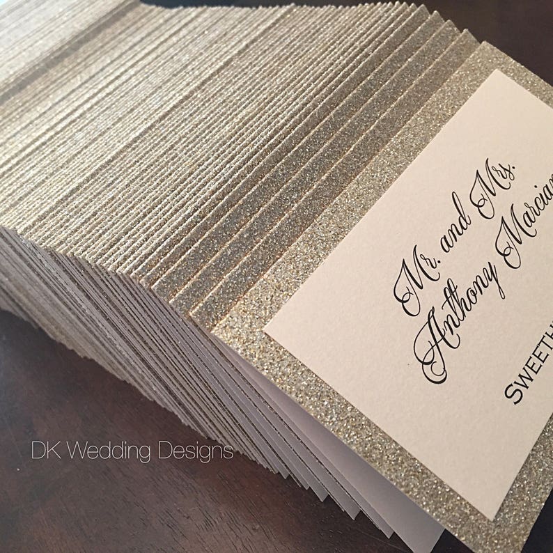 Gold Glitter Place Cards Glitter Place Cards Place Cards Wedding Place Cards